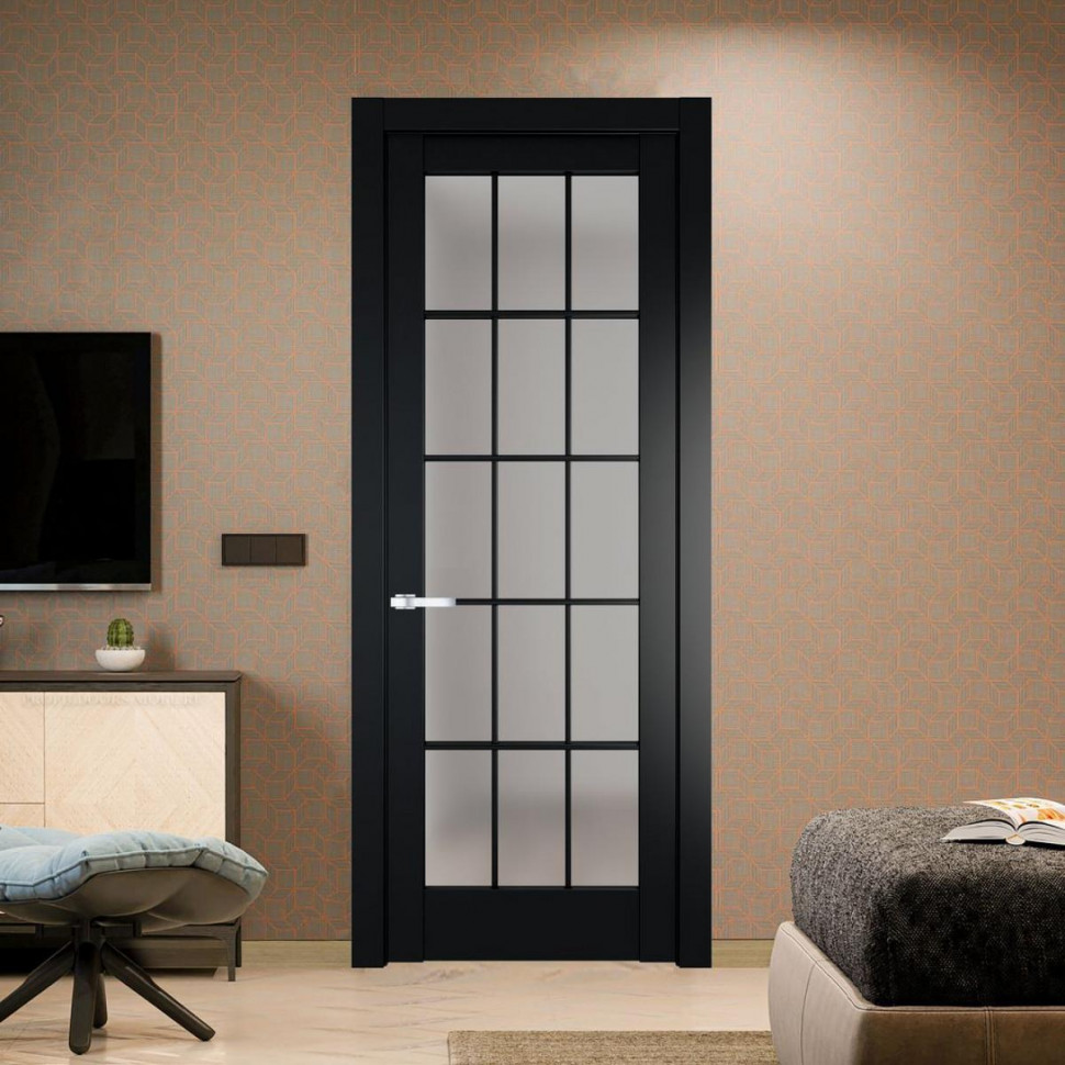Межкомнатная дверь ProfilDoors 3.1.2 (р.15) PD цвет Блэк вставка Матовое