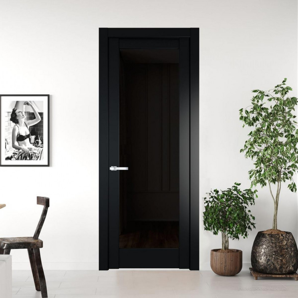 Межкомнатная дверь ProfilDoors 1.1.2PM Блэк Черное тонированное