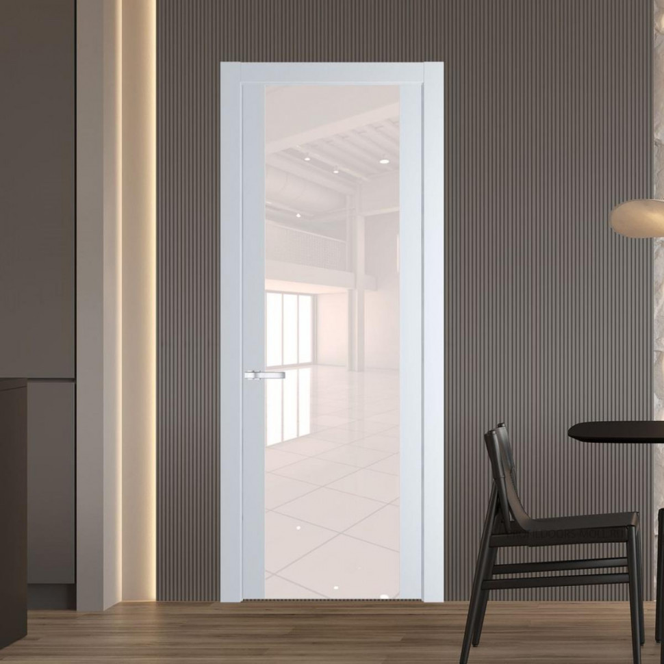 Межкомнатная дверь ProfilDoors 1.7P Вайт Lacobel Перламутровый лак