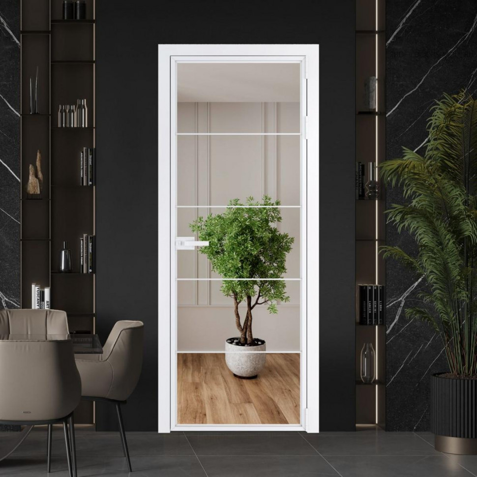 Межкомнатная дверь ProfilDoors 5 AX Зеркало профиль Вайт