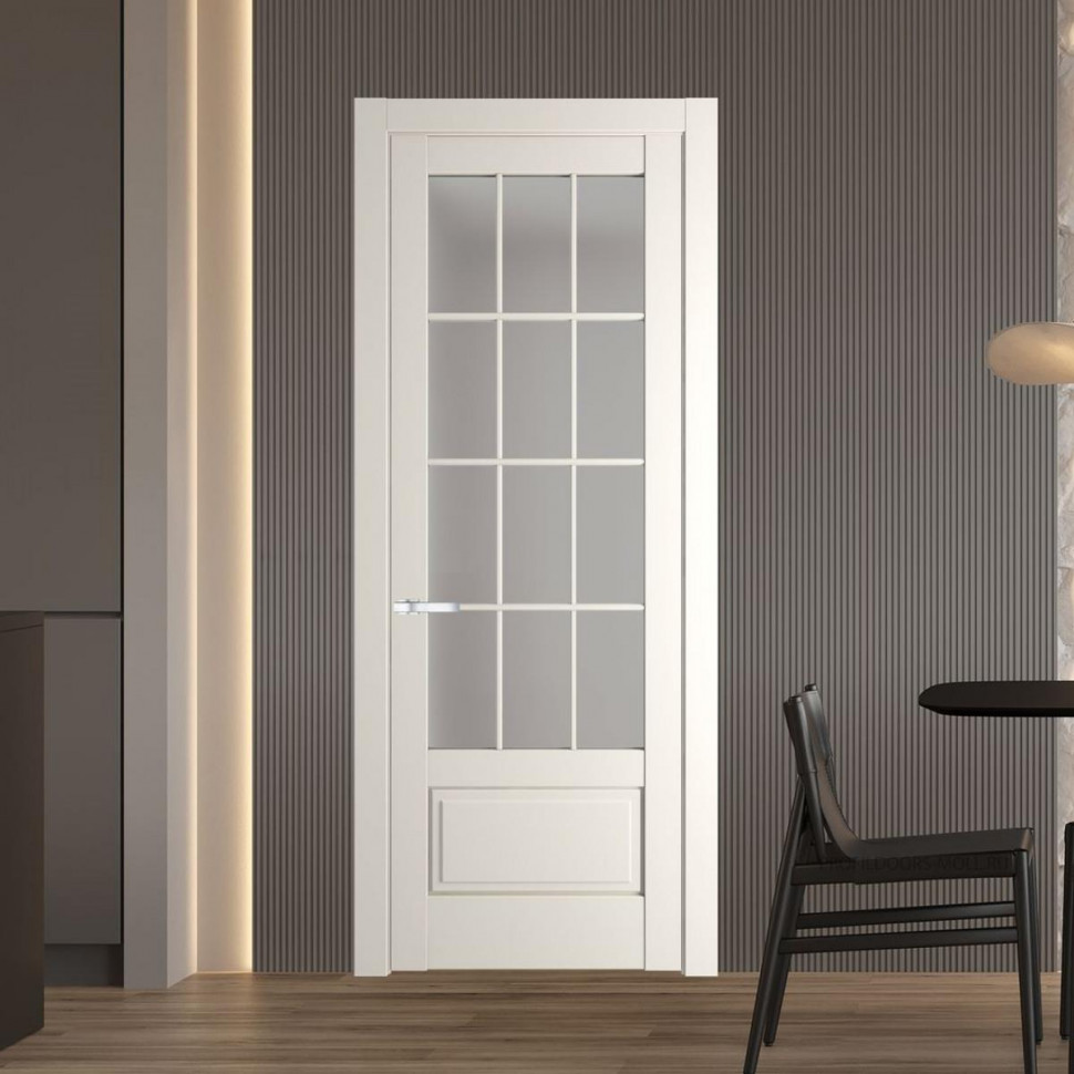 Межкомнатная дверь ProfilDoors 3.2.2 (р.12) PD цвет Перламутр белый вставка Матовое