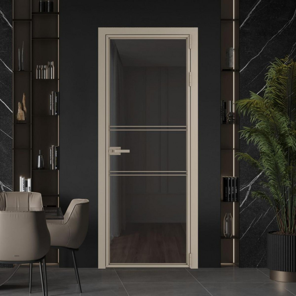 Межкомнатная дверь ProfilDoors 2 AX Тонированное профиль Никель матовый