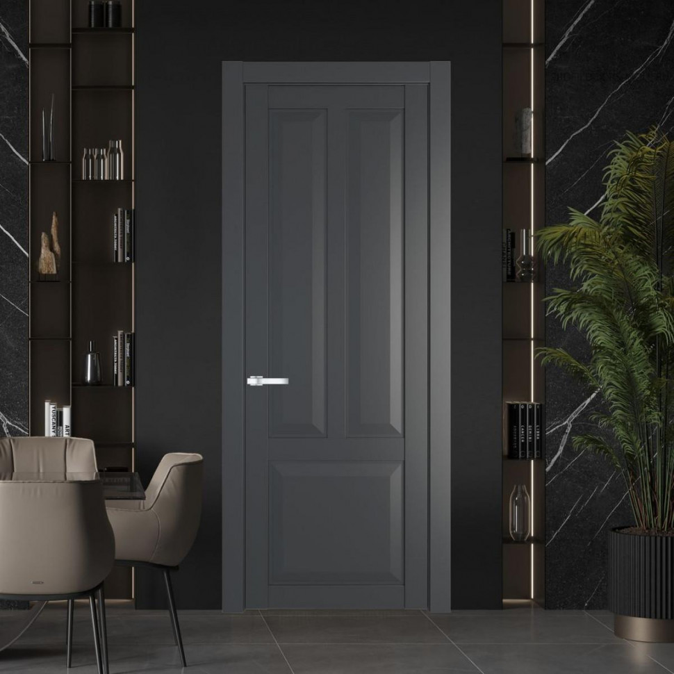 Межкомнатная дверь ProfilDoors 1.8.1 PD цвет Графит вставка Глухая