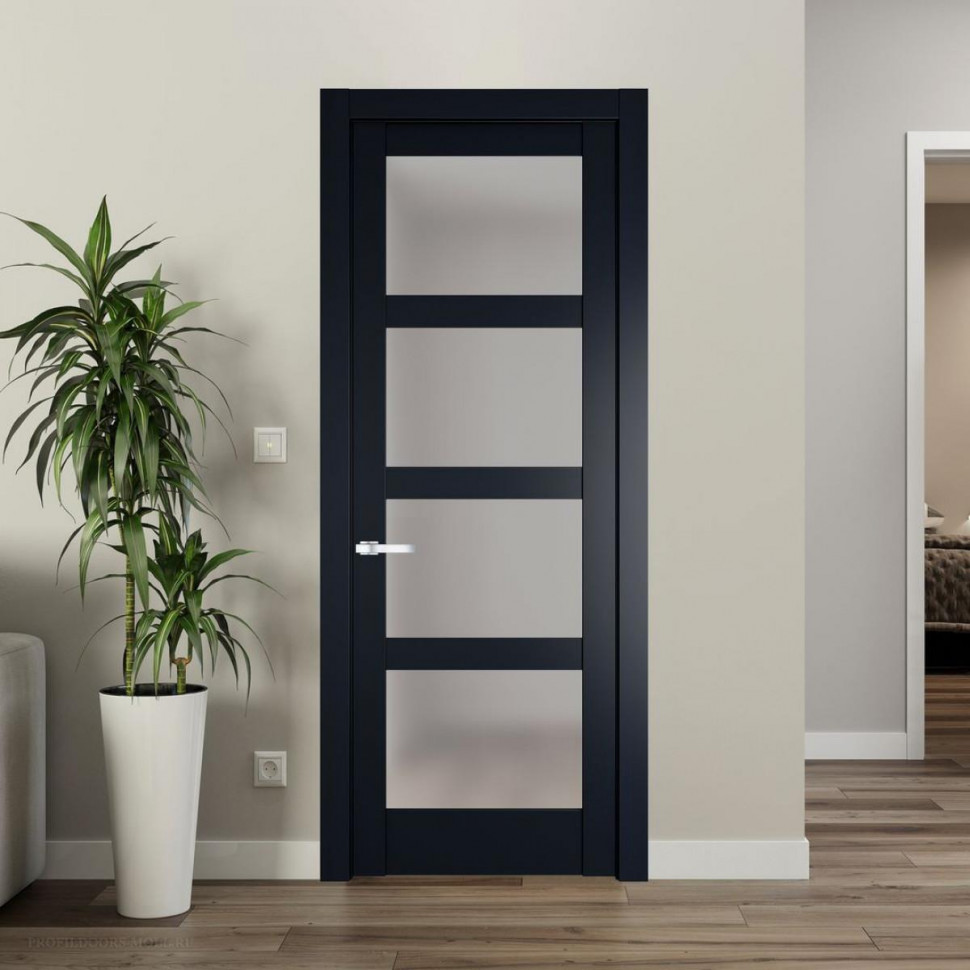 Межкомнатная дверь ProfilDoors 3.4.2 PD цвет Нэви Блу вставка Матовое