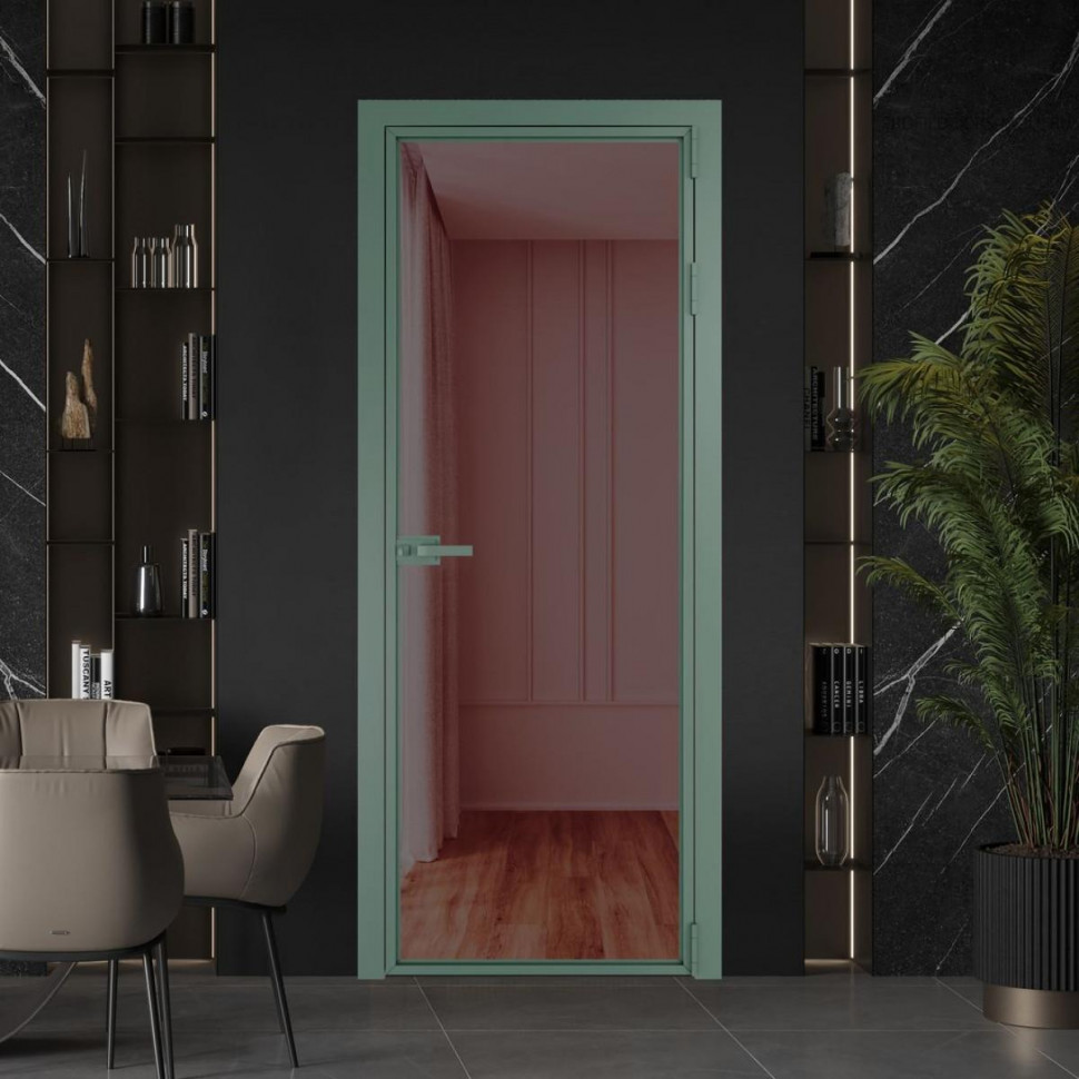 Межкомнатная дверь ProfilDoors 1 AX Золотистая бронза профиль Зеленый воск