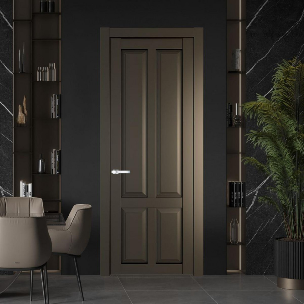 Межкомнатная дверь ProfilDoors 2.8.1 PD цвет Перламутр бронза вставка Глухая