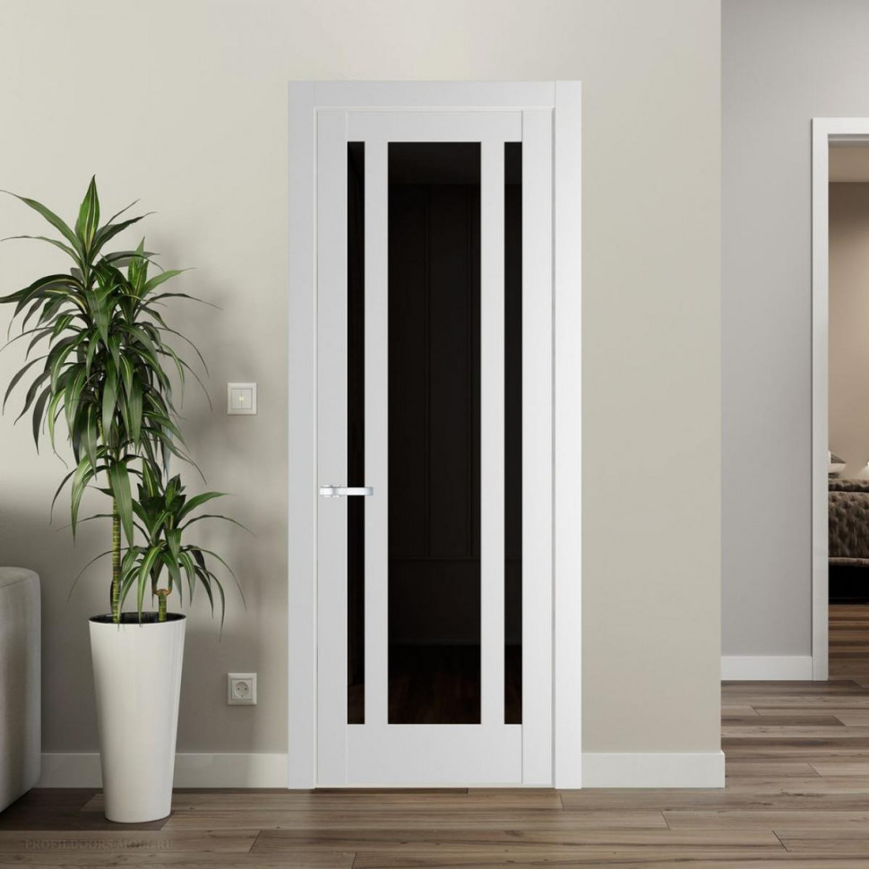 Межкомнатная дверь ProfilDoors 3.5.2PM Крем Вайт Черное тонированное