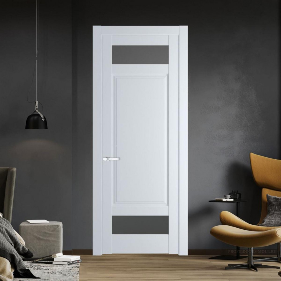 Межкомнатная дверь ProfilDoors 4.3.4 PD цвет Вайт вставка Графит