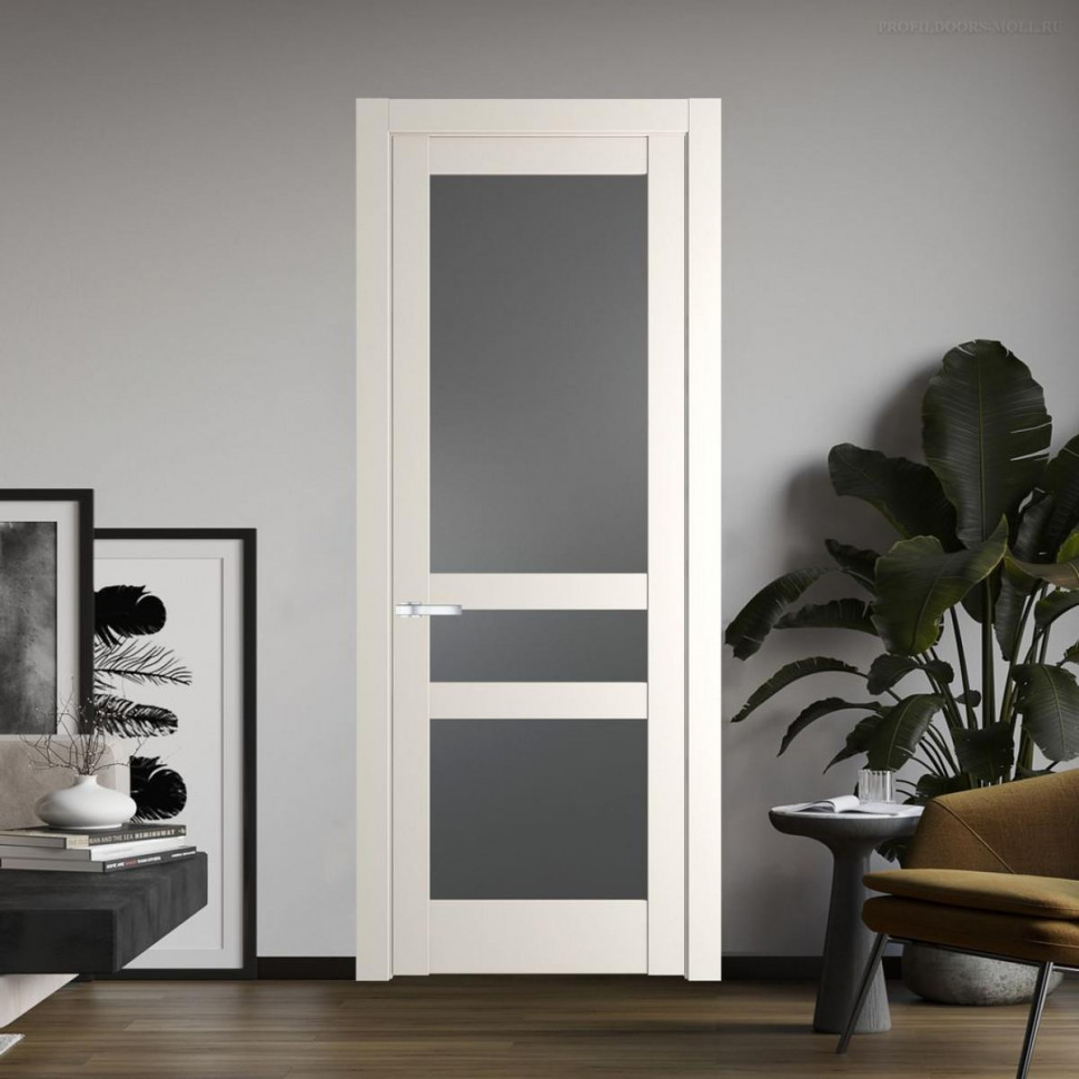 Межкомнатная дверь ProfilDoors 4.5.2 PD цвет Перламутр белый вставка Графит