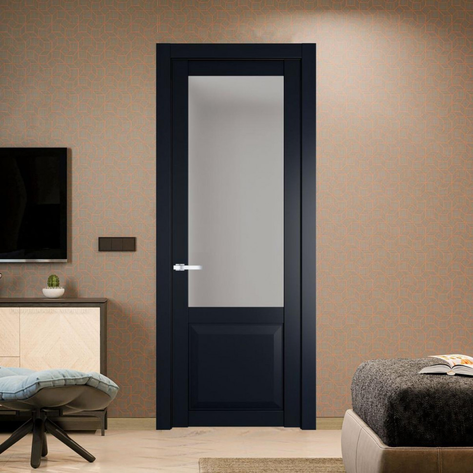 Межкомнатная дверь ProfilDoors 1.2.2 PD цвет Нэви Блу вставка Матовое