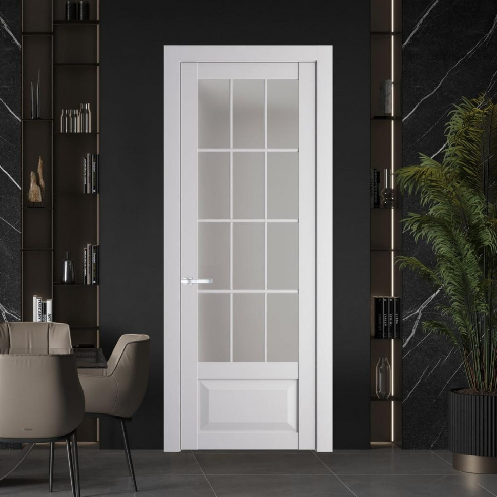 Межкомнатная дверь ProfilDoors 1.2.2 (р.12) PD цвет Крем Вайт вставка Матовое