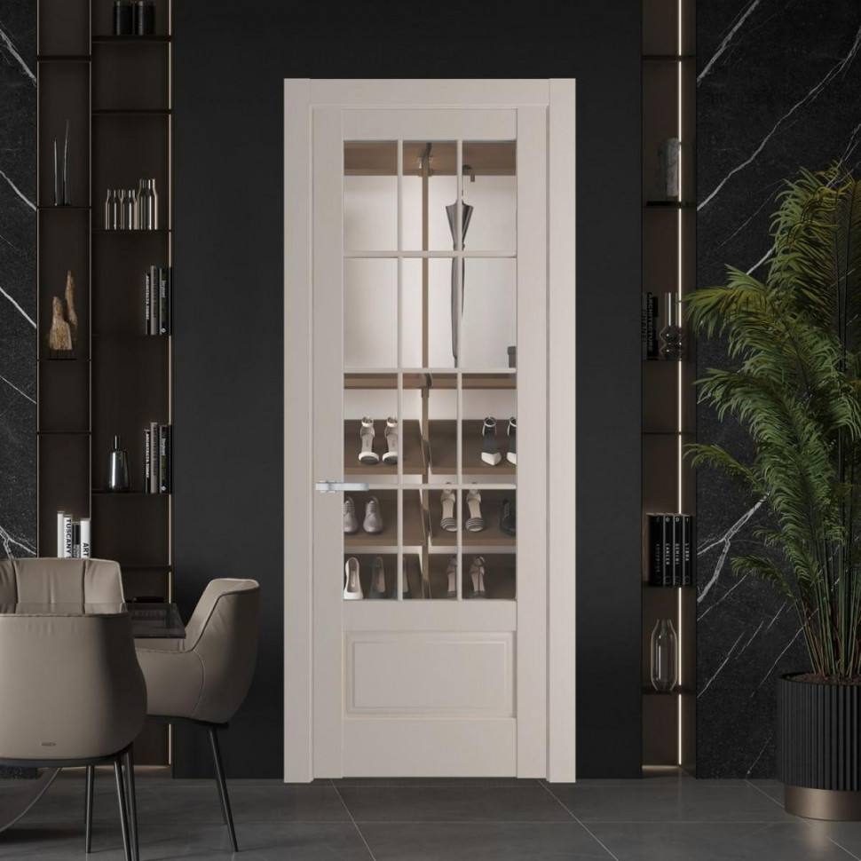Межкомнатная дверь ProfilDoors 4.2.2 (р.12) PD цвет Сэнд вставка Прозрачное
