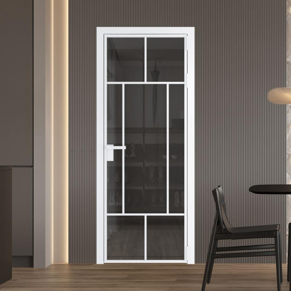 Межкомнатная дверь ProfilDoors 10 AG стекло Тонированное цвет профиля Вайт