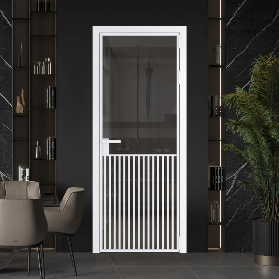 Межкомнатная дверь ProfilDoors 15 AG стекло Тонированное цвет профиля Вайт