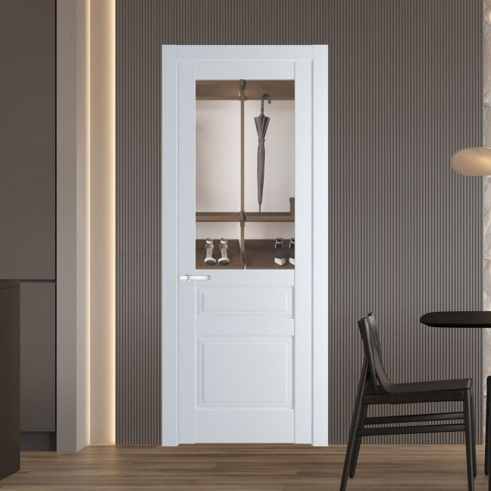 Межкомнатная дверь ProfilDoors 3.5.3 PD цвет Вайт вставка Прозрачное
