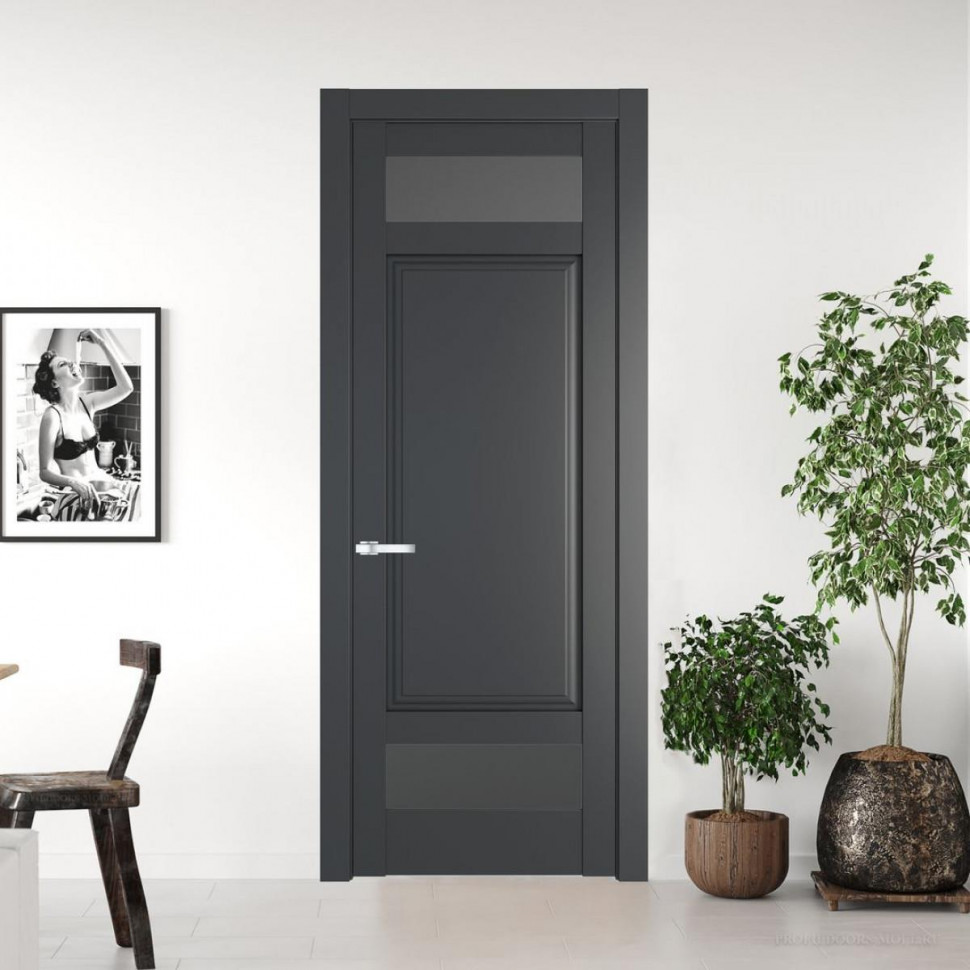 Межкомнатная дверь ProfilDoors 4.3.4 PD цвет Графит вставка Графит