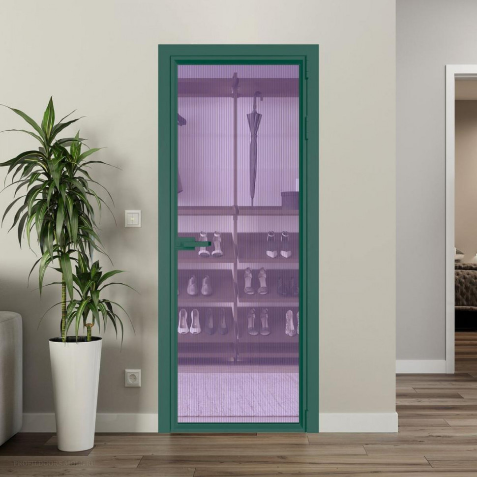 Межкомнатная дверь ProfilDoors 1 AV Мору фиолетовое профиль Зеленый воск