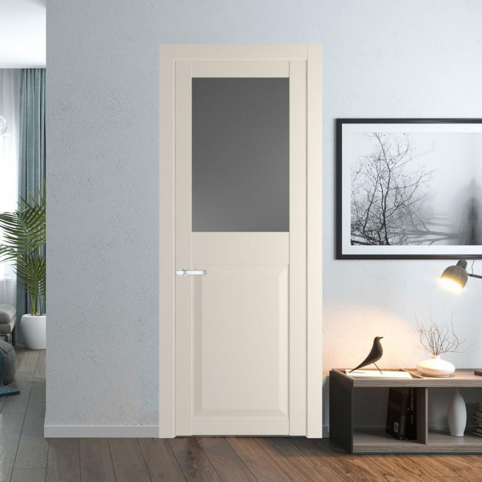 Межкомнатная дверь ProfilDoors 1.6.2 PD цвет Кремовая Магнолия вставка Графит