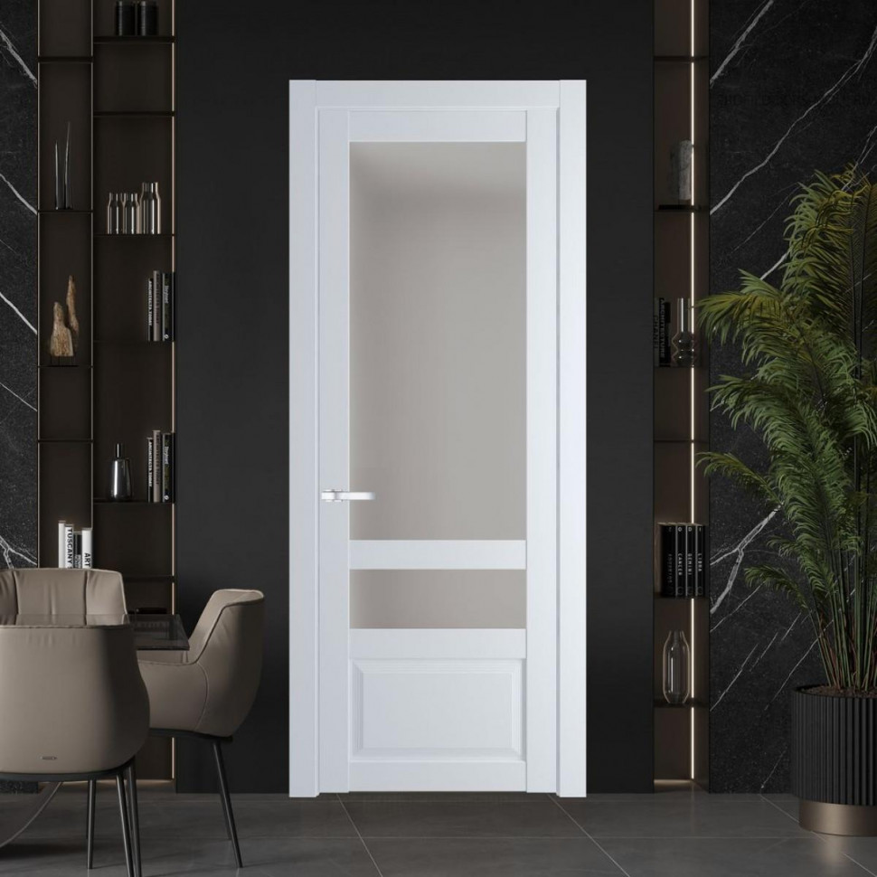 Межкомнатная дверь ProfilDoors 2.5.4 PD цвет Вайт вставка Матовое