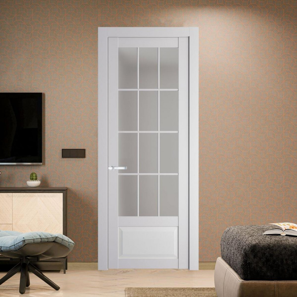 Межкомнатная дверь ProfilDoors 2.2.2 (р.12) PD цвет Крем Вайт вставка Матовое
