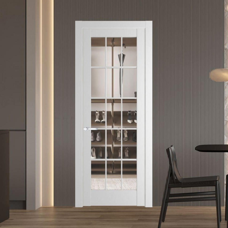 Межкомнатная дверь ProfilDoors 3.1.2 (р.15) PD цвет Крем Вайт вставка Прозрачное