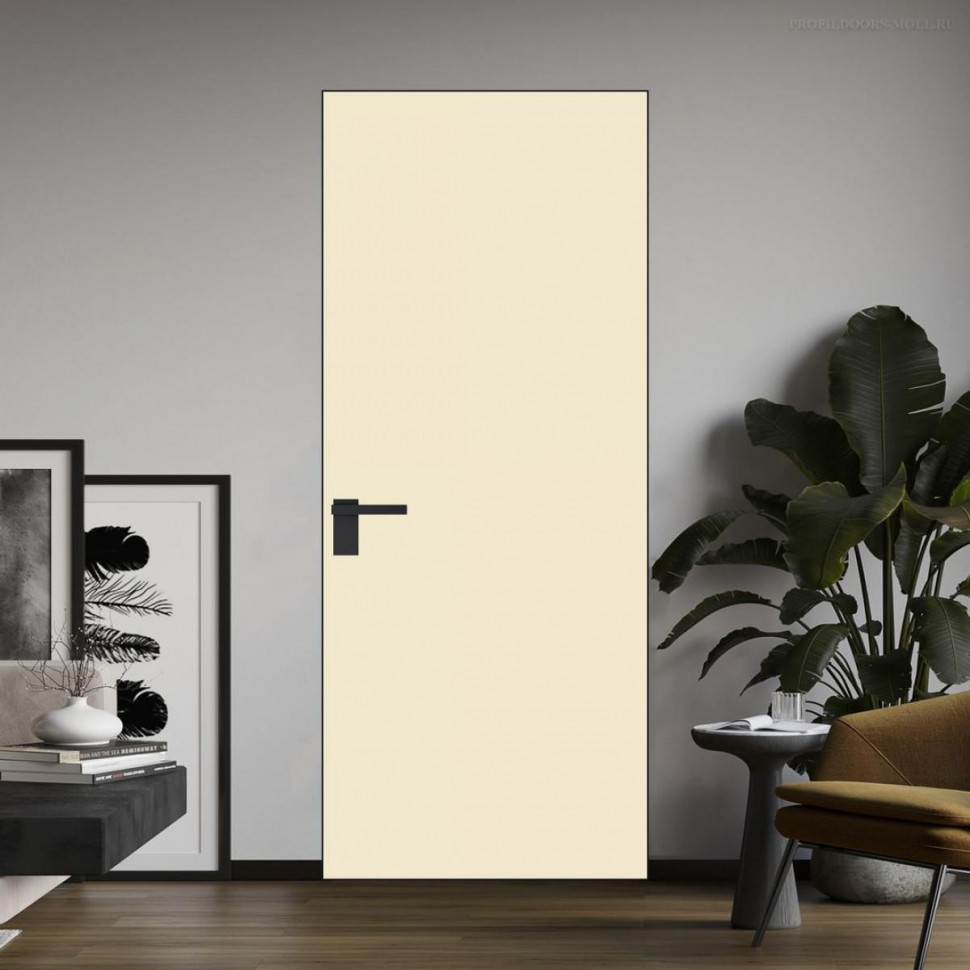 Межкомнатная дверь ProfilDoors 1 AGK цвет Монохром жемчуг триплекс кромка Черный матовый