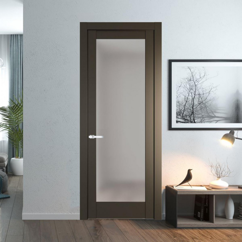 Межкомнатная дверь ProfilDoors 3.1.2 PD цвет Перламутр бронза вставка Матовое