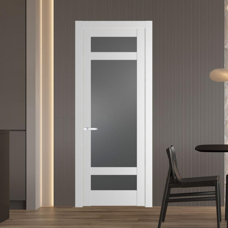 Межкомнатная дверь ProfilDoors 4.3.2 PD цвет Крем Вайт вставка Графит