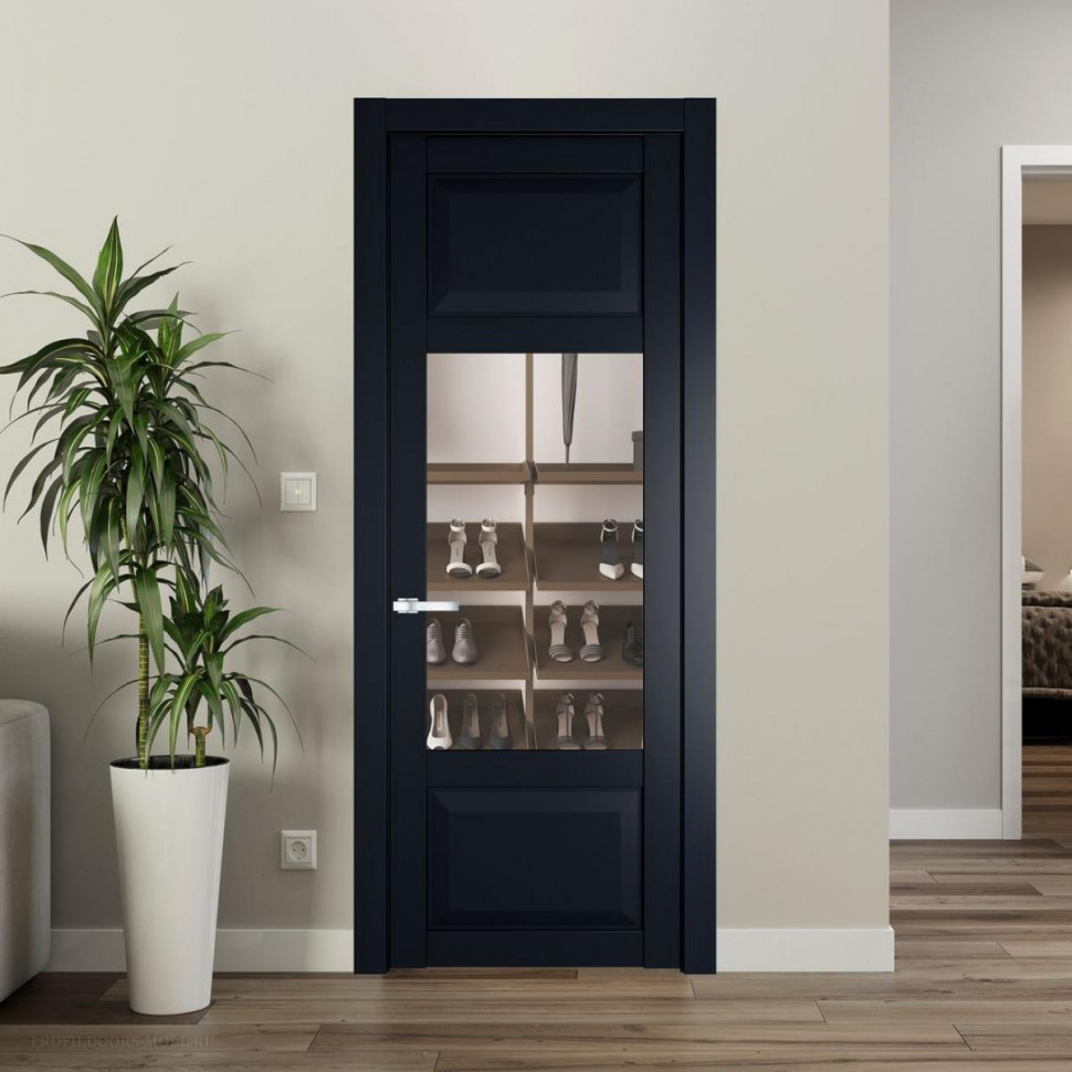 Межкомнатная дверь ProfilDoors 1.3.3 PD цвет Нэви Блу вставка Прозрачное