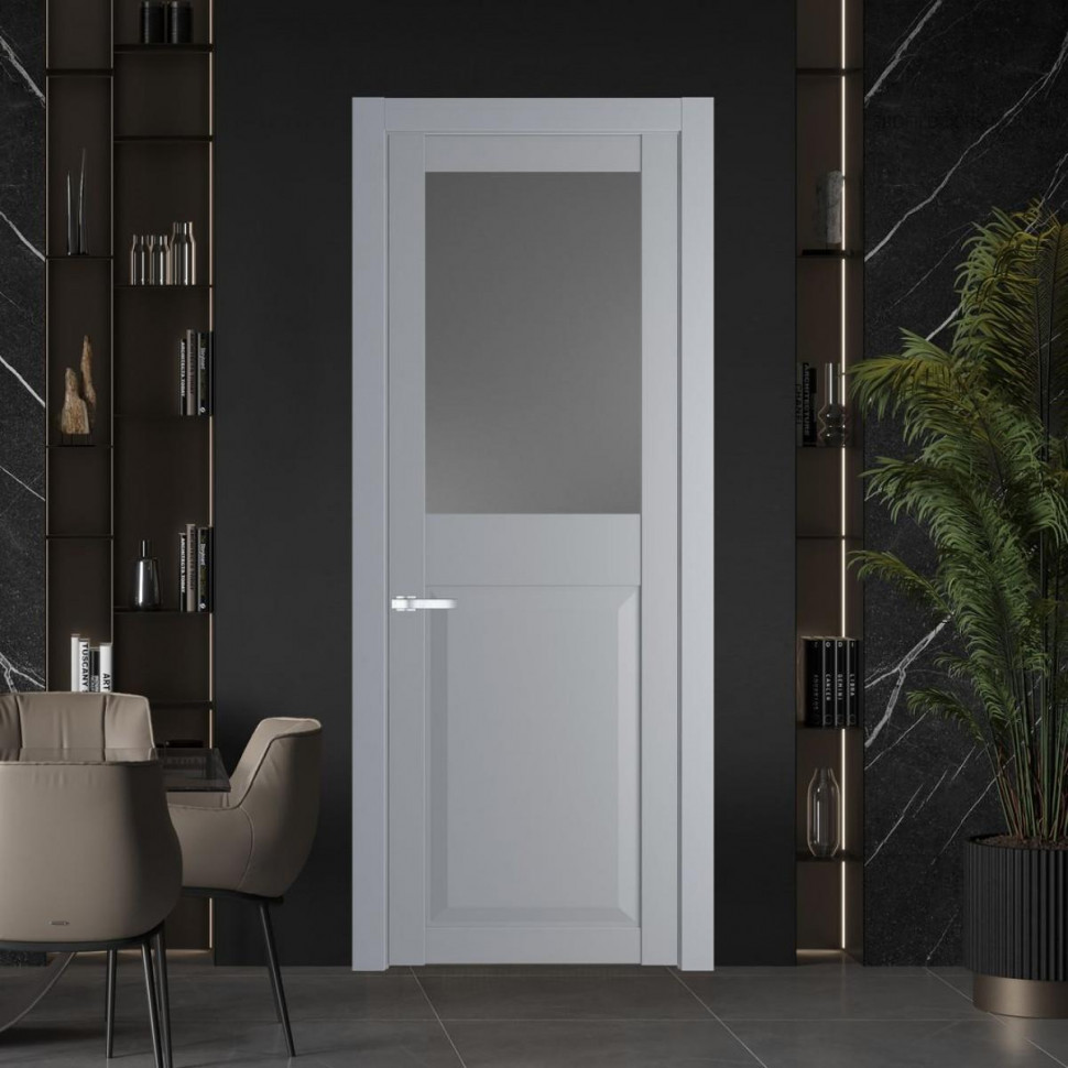 Межкомнатная дверь ProfilDoors 1.6.2 PD цвет Смоки вставка Графит