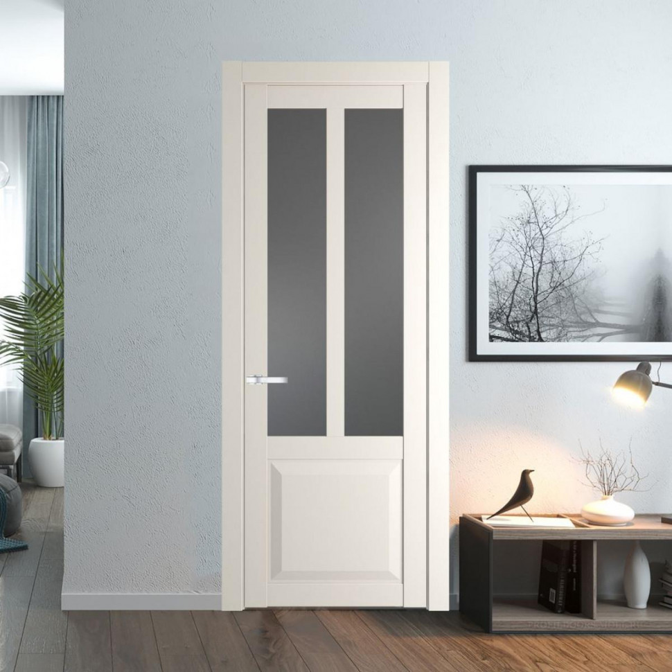 Межкомнатная дверь ProfilDoors 1.8.2 PD цвет Перламутр белый вставка Графит