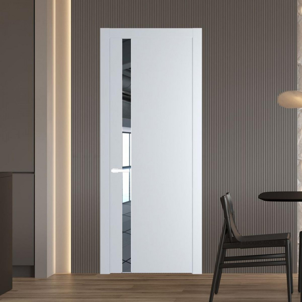Межкомнатная дверь ProfilDoors 18 PW Вайт Зеркало молдинг Вайт