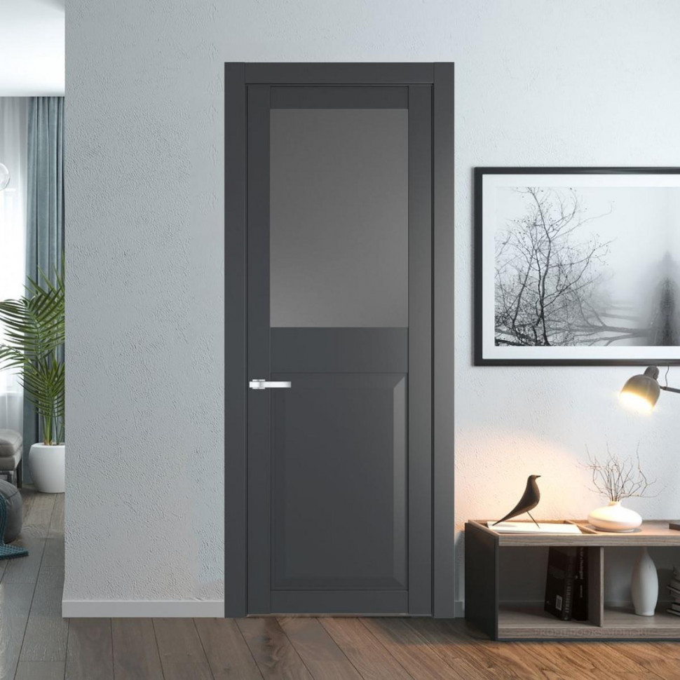 Межкомнатная дверь ProfilDoors 1.6.2 PD цвет Графит вставка Графит