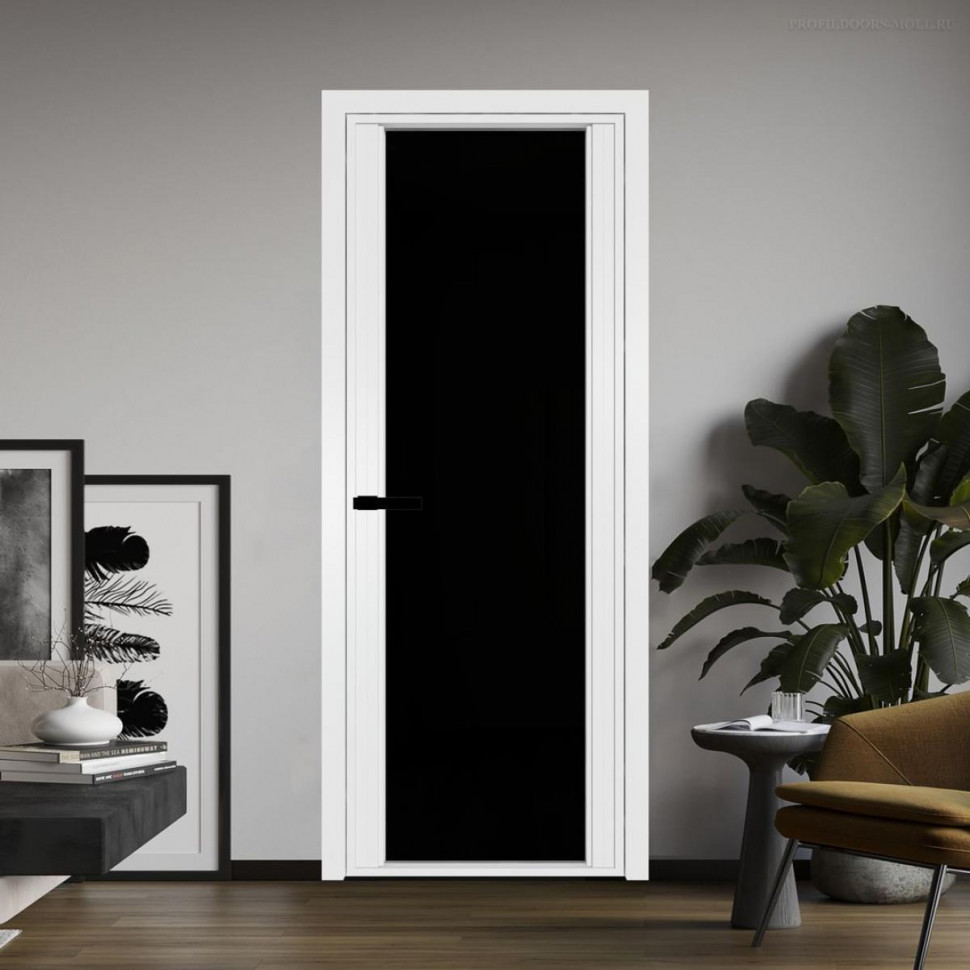 Межкомнатная дверь ProfilDoors 2 AGP Триплекс черный профиль Вайт