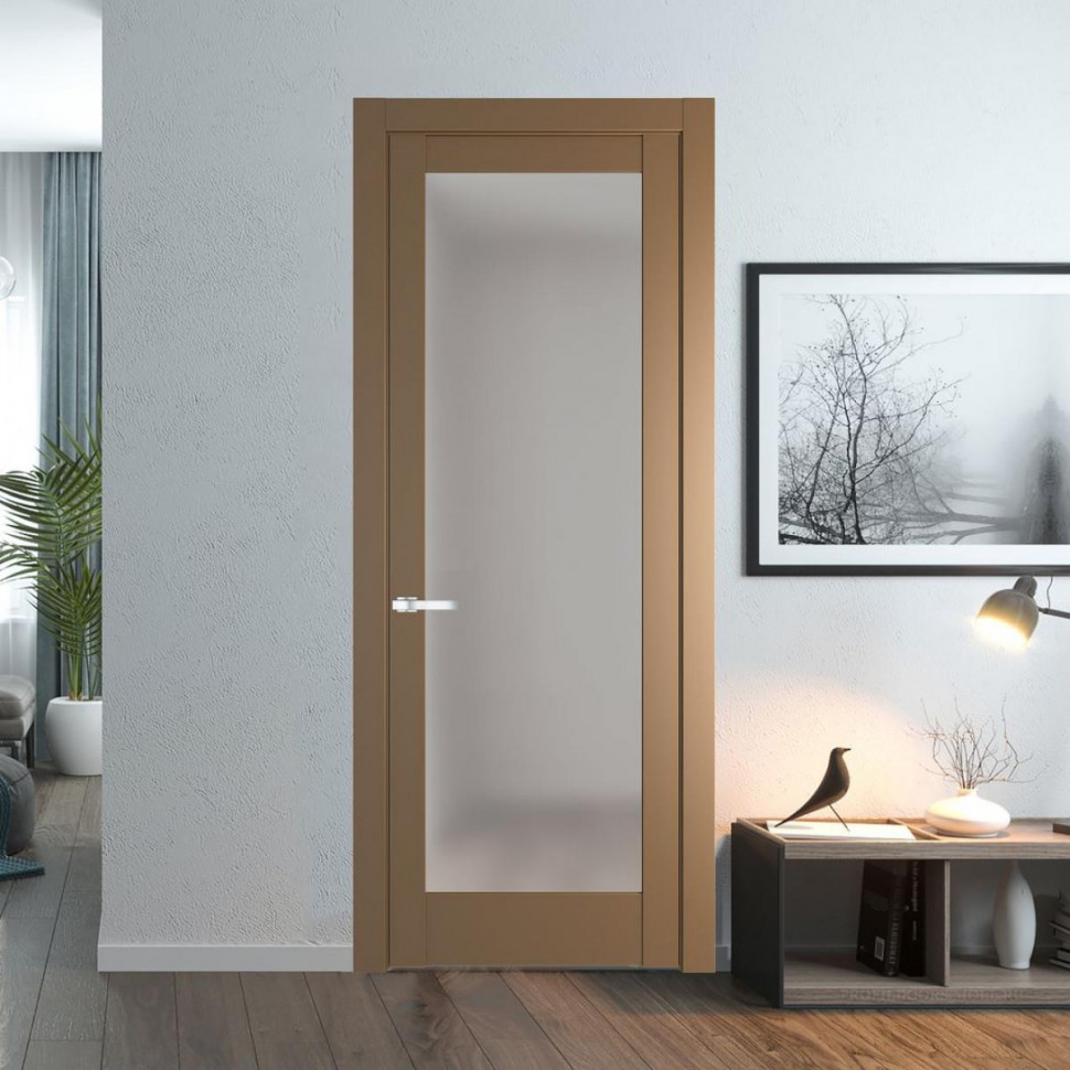 Межкомнатная дверь ProfilDoors 3.1.2 PD цвет Перламутр золото вставка Матовое