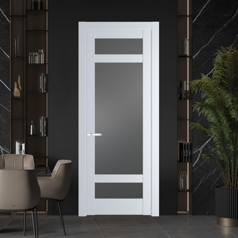 Межкомнатная дверь ProfilDoors 4.3.2 PD цвет Вайт вставка Графит