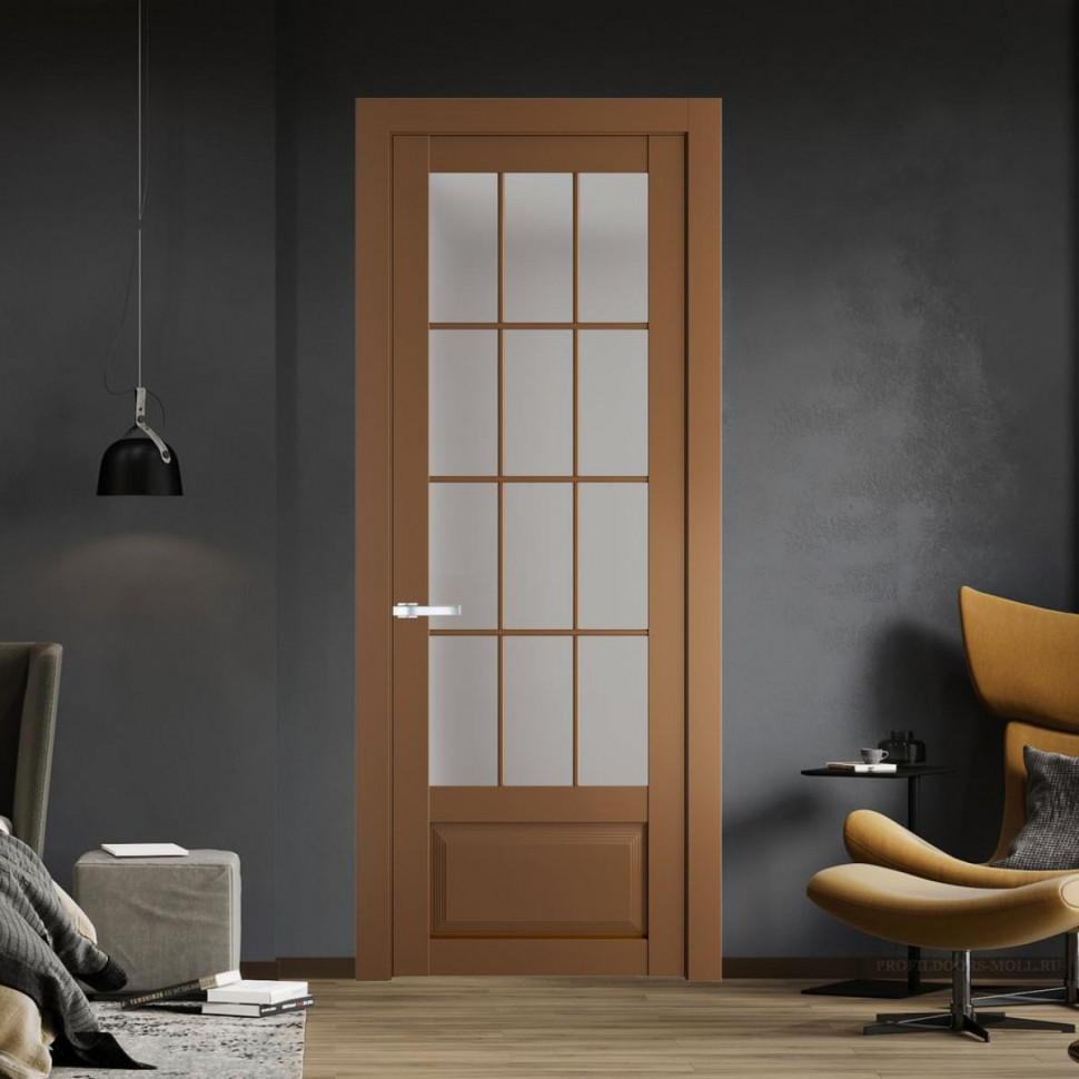 Межкомнатная дверь ProfilDoors 2.2.2 (р.12) PD цвет Перламутр золото вставка Матовое