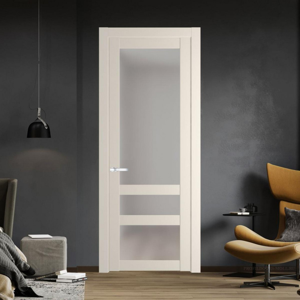 Межкомнатная дверь ProfilDoors 2.5.2 PD цвет Кремовая Магнолия вставка Матовое