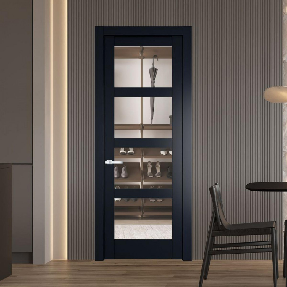 Межкомнатная дверь ProfilDoors 3.4.2 PD цвет Нэви Блу вставка Прозрачное