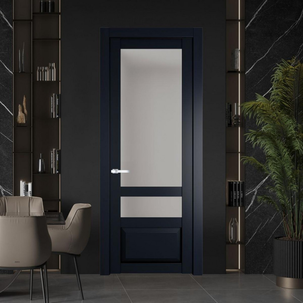 Межкомнатная дверь ProfilDoors 2.5.4 PD цвет Нэви Блу вставка Матовое