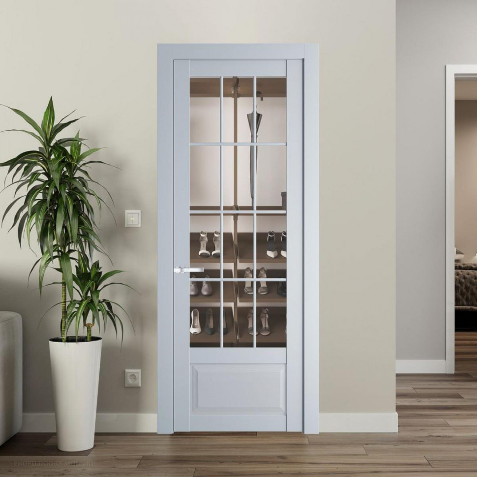 Межкомнатная дверь ProfilDoors 2.2.2 (р.12) PD цвет Лайт Грей вставка Прозрачное