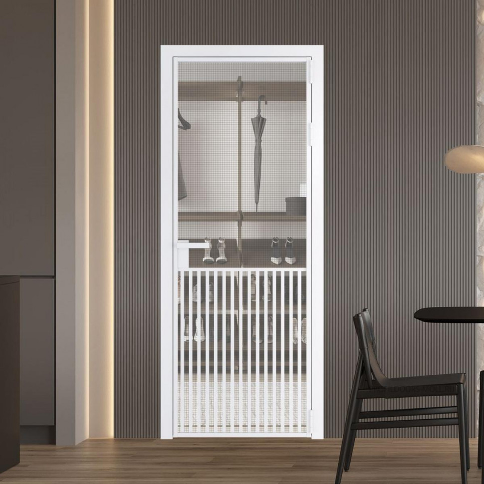 Межкомнатная дверь ProfilDoors 15 AG стекло Рэте цвет профиля Вайт