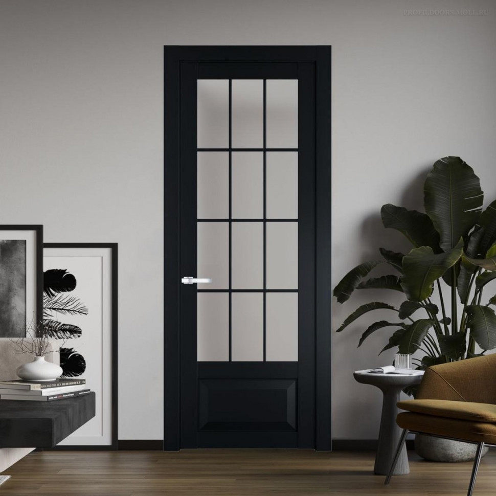 Межкомнатная дверь ProfilDoors 1.2.2 (р.12) PD цвет Блэк вставка Матовое