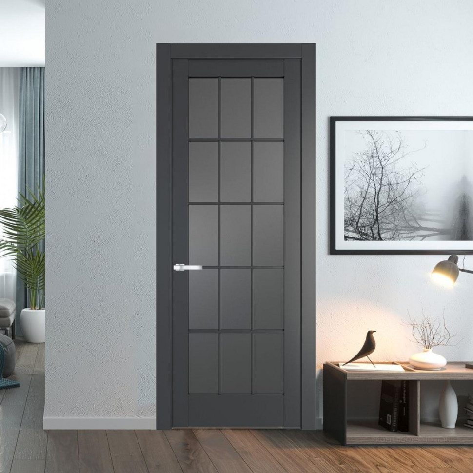 Межкомнатная дверь ProfilDoors 4.1.2 (р.15) PD цвет Графит вставка Графит