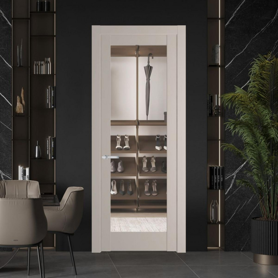 Межкомнатная дверь ProfilDoors 3.1.2 PD цвет Сэнд вставка Прозрачное