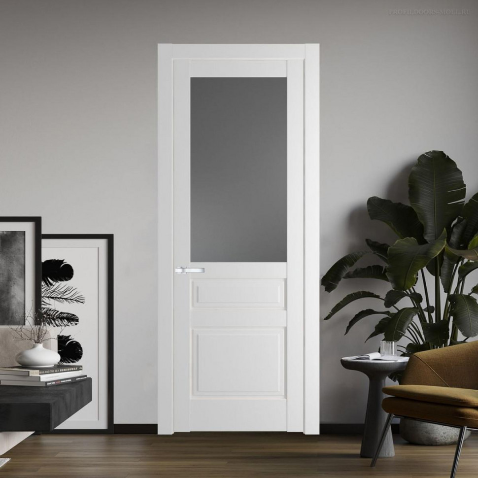 Межкомнатная дверь ProfilDoors 3.5.3 PD цвет Крем Вайт вставка Графит