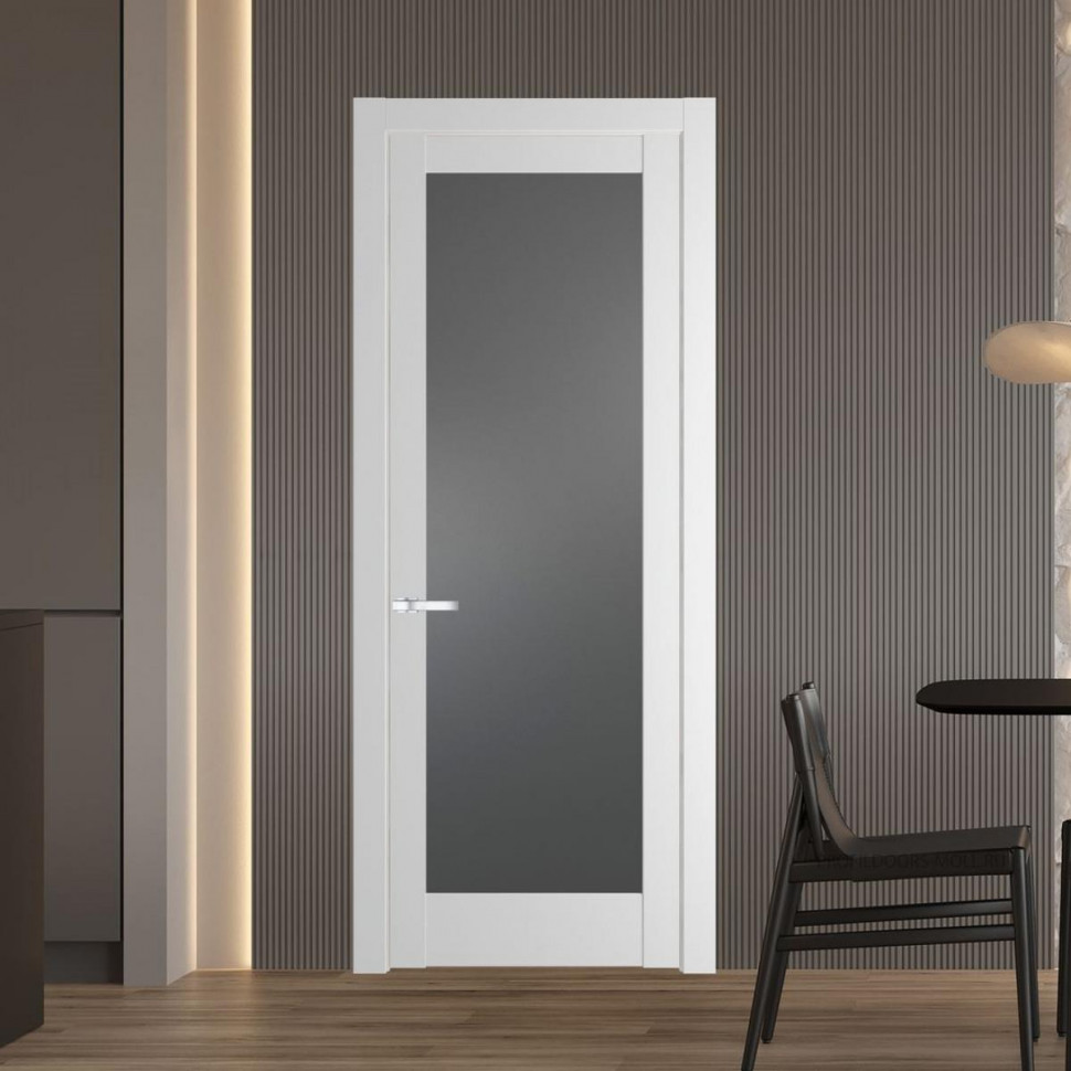 Межкомнатная дверь ProfilDoors 4.1.2 PD цвет Крем Вайт вставка Графит