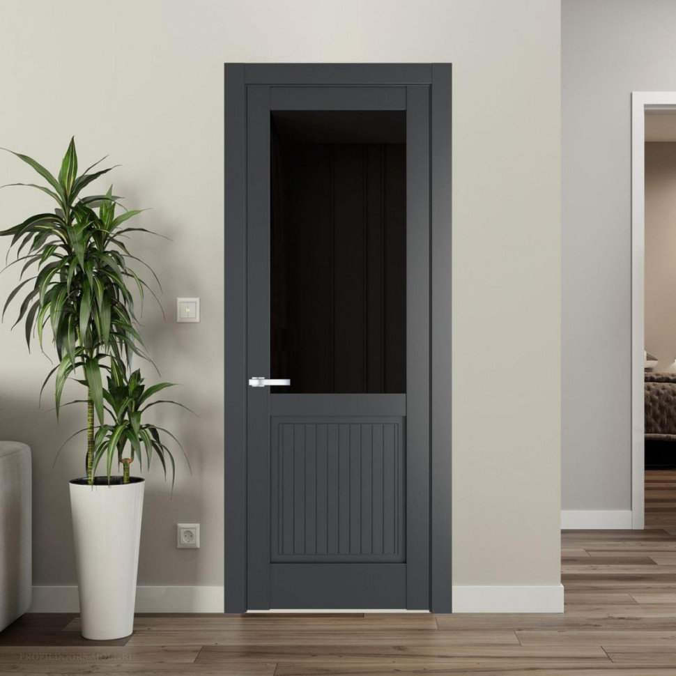 Межкомнатная дверь ProfilDoors 3.2.2PM Графит Черное тонированное