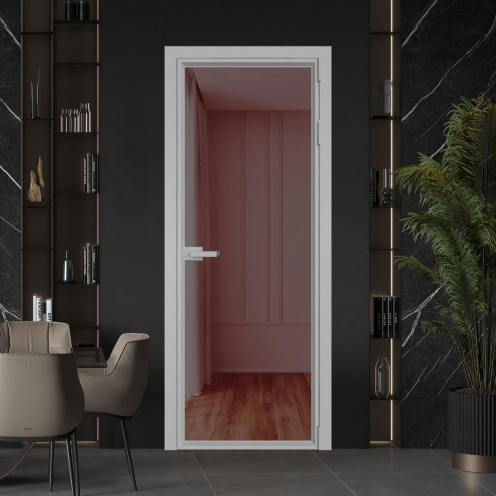 Межкомнатная дверь ProfilDoors 1 AV Золотистая бронза профиль Серебро