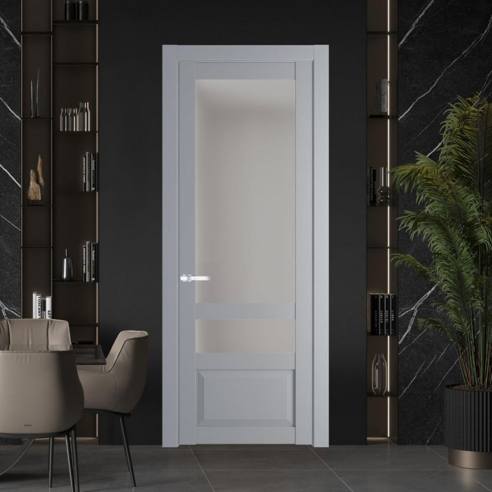Межкомнатная дверь ProfilDoors 2.5.4 PD цвет Смоки вставка Матовое